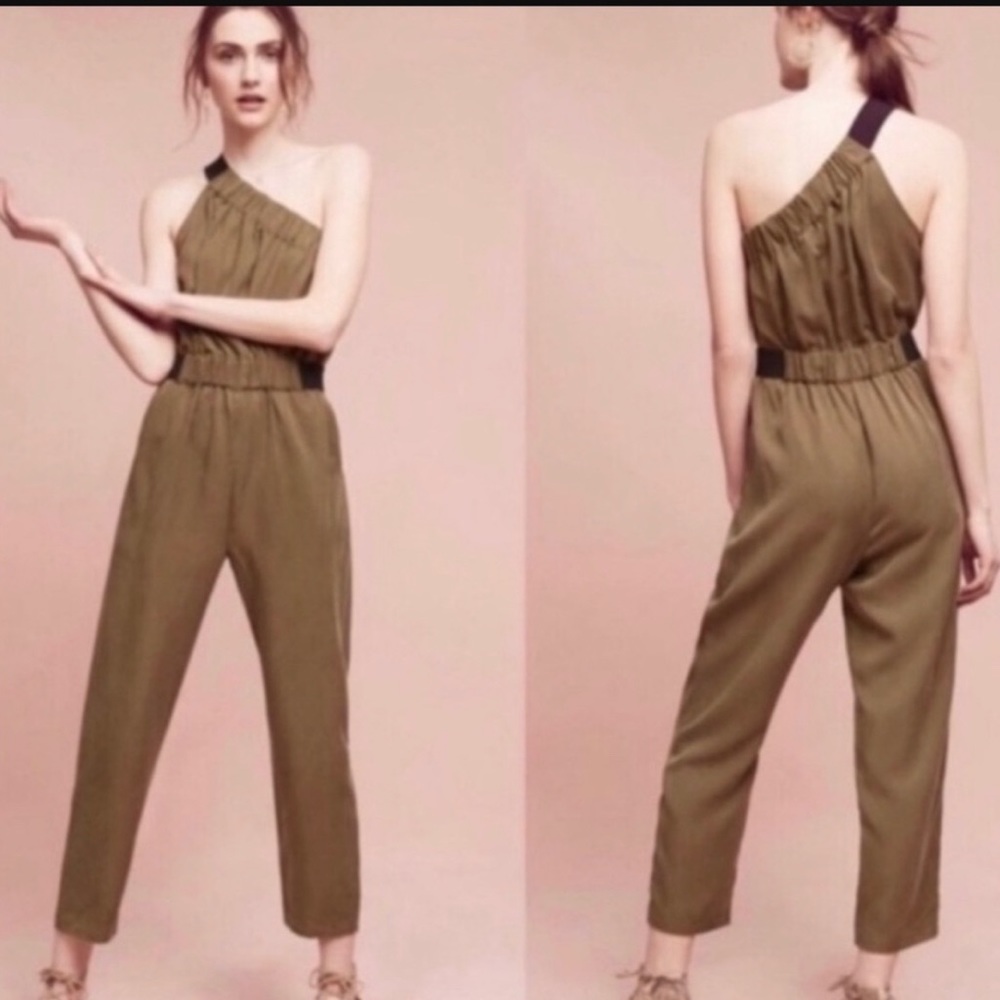 Maeve Anthropologie Jumpsuit with pockets. Green size 6.